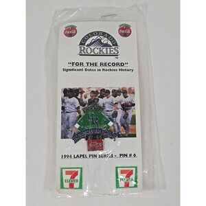 Colorado Rockies 1994 Lapel Pin Series #6 7-Eleven Exclusive "For The Record"